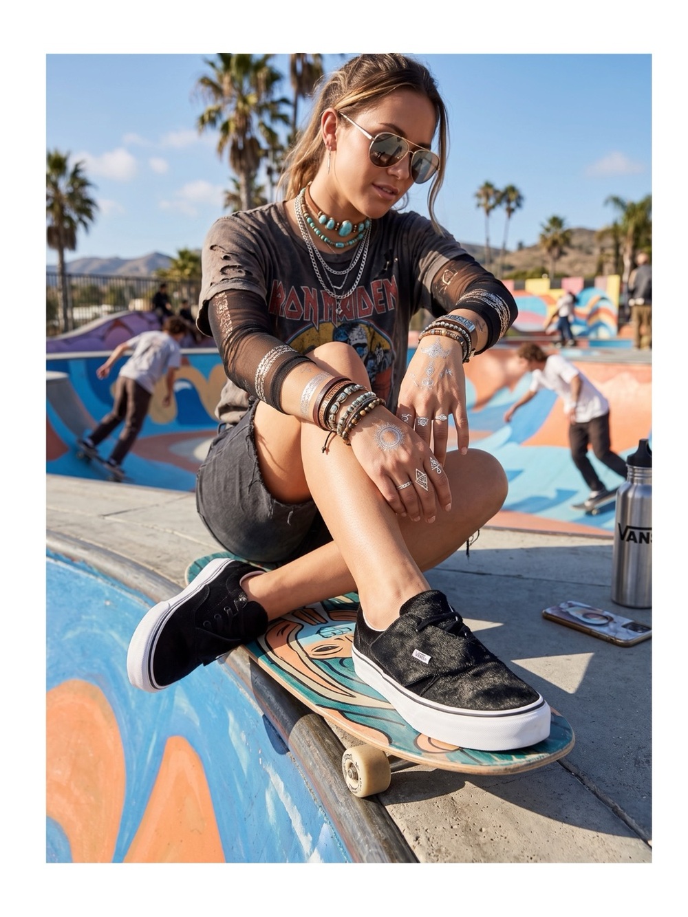 HTF: new Vans ™®✌︎︎ Origami Leather Calf Hair Sneaker Skateboard Shoe ✌︎︎ Black